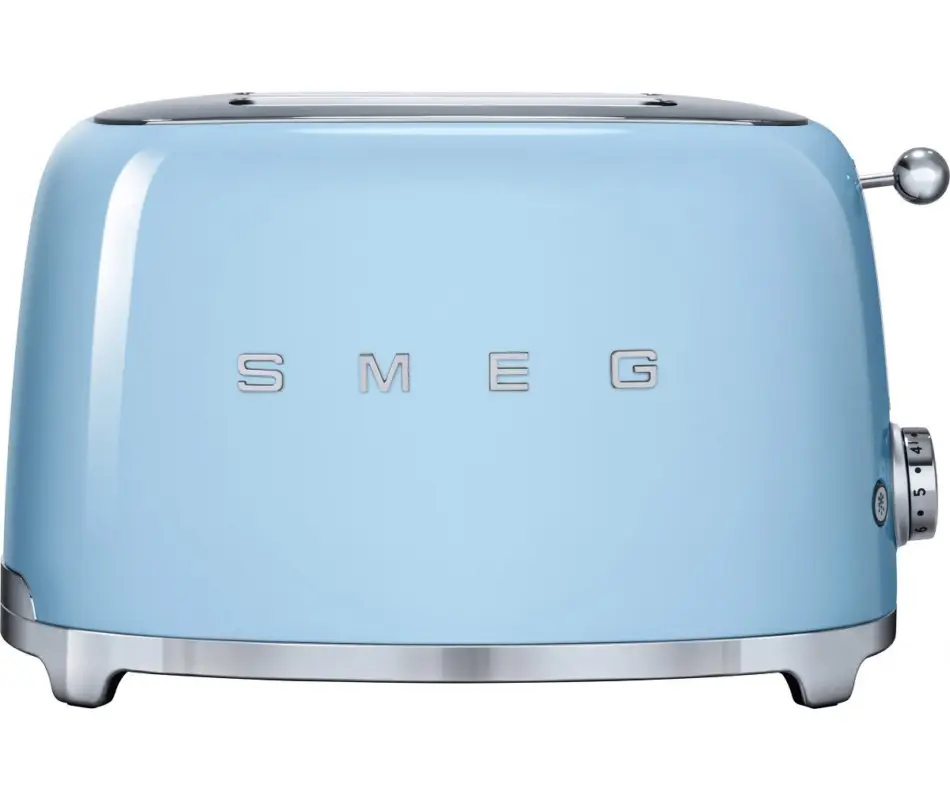 Smeg 50's style broodrooster 2 sleuven staal pastelblauw Laatste Kans