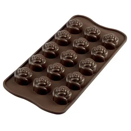 Silikomart EasyChoc Rose bonbonvorm 15 roosjes ø 2,8 cm sili Exclusieve Aanbieding