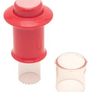 Flitsaanbieding Oldenhof cupcake ontkerner 11 cm kunststof rood