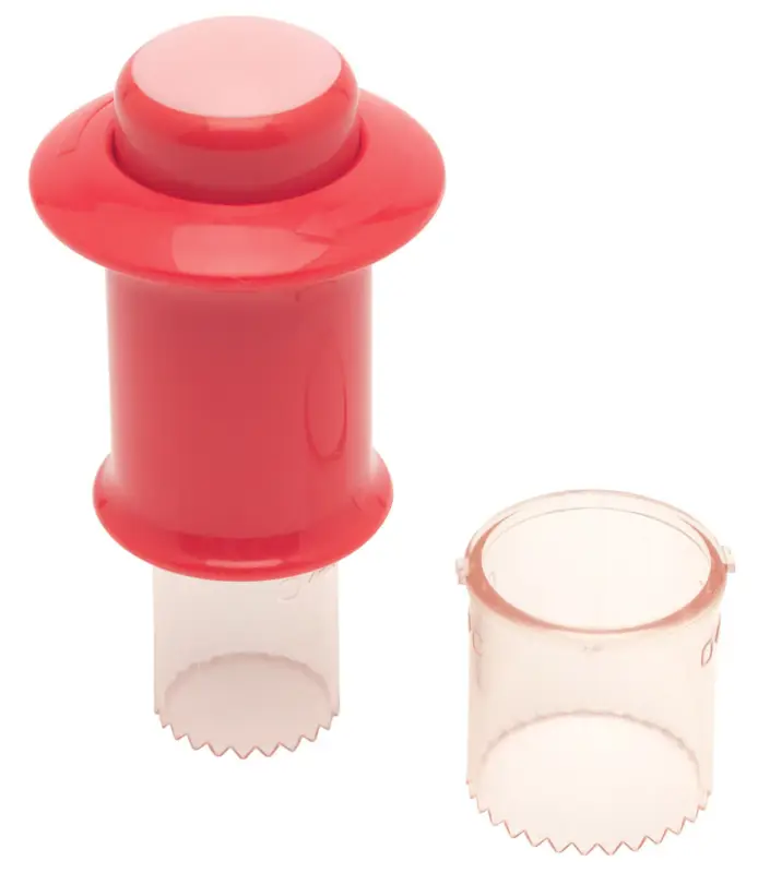 Flitsaanbieding Oldenhof cupcake ontkerner 11 cm kunststof rood