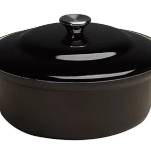 Le Creuset faitout braadpan met plaatstalen deksel 4,9 liter ø 28 cm gietijzer zwart Must-Have