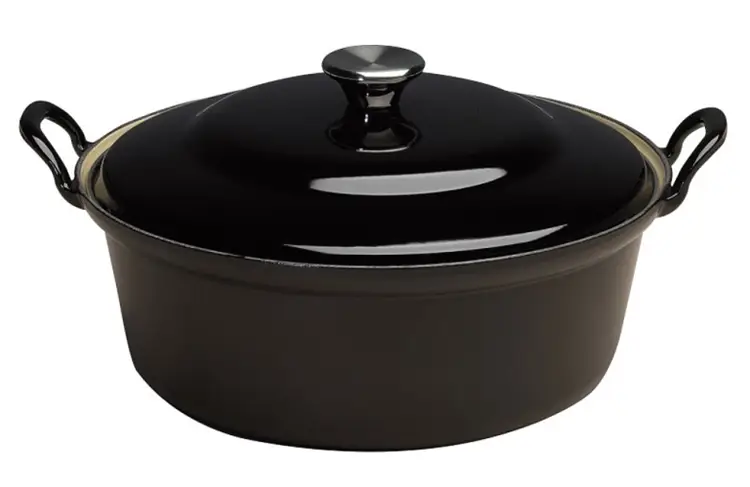 Le Creuset faitout braadpan met plaatstalen deksel 4,9 liter ø 28 cm gietijzer zwart Must-Have