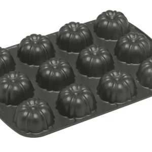 Nordic Ware mini-tulbandbakvorm 12 stuks ø 6,5 cm aluminium grijs Direct Verzonden