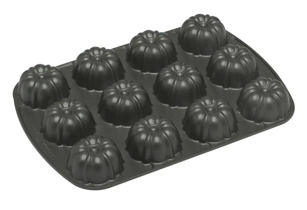 Nordic Ware mini-tulbandbakvorm 12 stuks ø 6,5 cm aluminium grijs Direct Verzonden