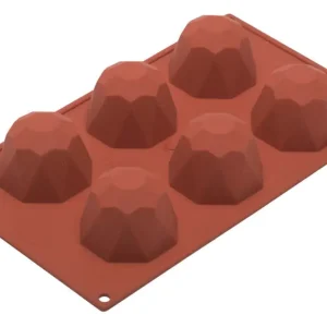 Silikomart bakvorm 6 diamanten ø 6,8 cm silicone bruin Koop Vandaag