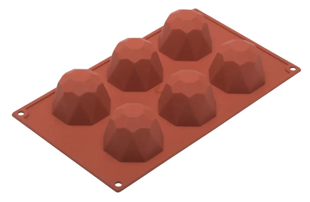 Silikomart bakvorm 6 diamanten ø 6,8 cm silicone bruin Koop Vandaag