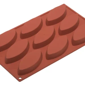 Op = Op Silikomart bakvorm 9 kano's 10 cm siliconen bruin