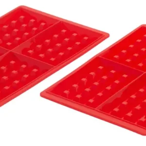 Gereduceerde Prijs Lékué wafelvormen 29 cm silicone rood 2 stuks