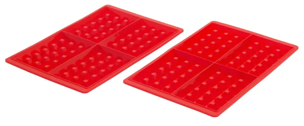 Gereduceerde Prijs Lékué wafelvormen 29 cm silicone rood 2 stuks