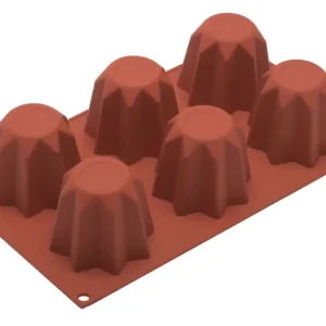 Silikomart bakvorm 6 pandoro ø 7,5 cm siliconen bruin Aanbieding