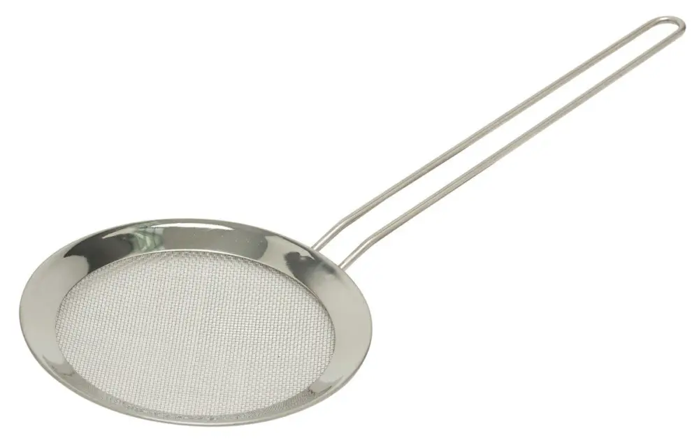 Express Levering Oldenhof 'platte' schuimspaan met draadgreep ø 15 cm rvs