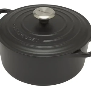 Le Creuset Signature braadpan 4,2 liter ø 24 cm gietijzer matzwart Favoriet