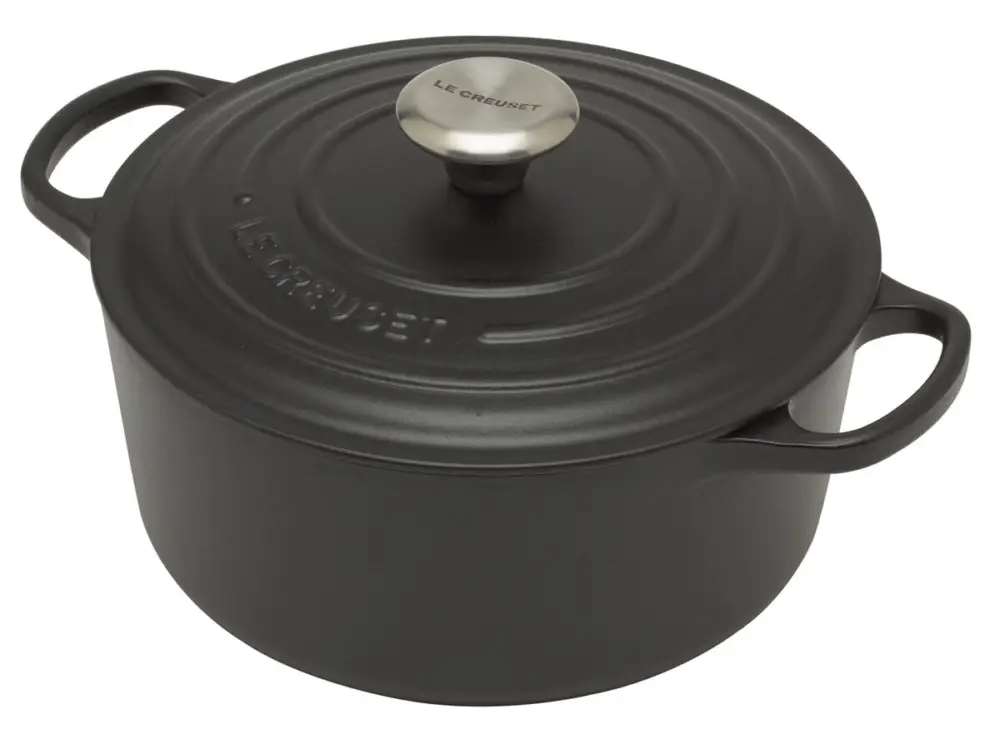 Le Creuset Signature braadpan 4,2 liter ø 24 cm gietijzer matzwart Favoriet