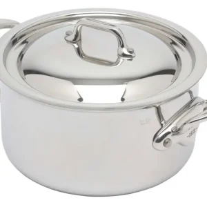 Uitverkoop Mauviel M'Cook kookpan met deksel ø 16 cm rvs glans