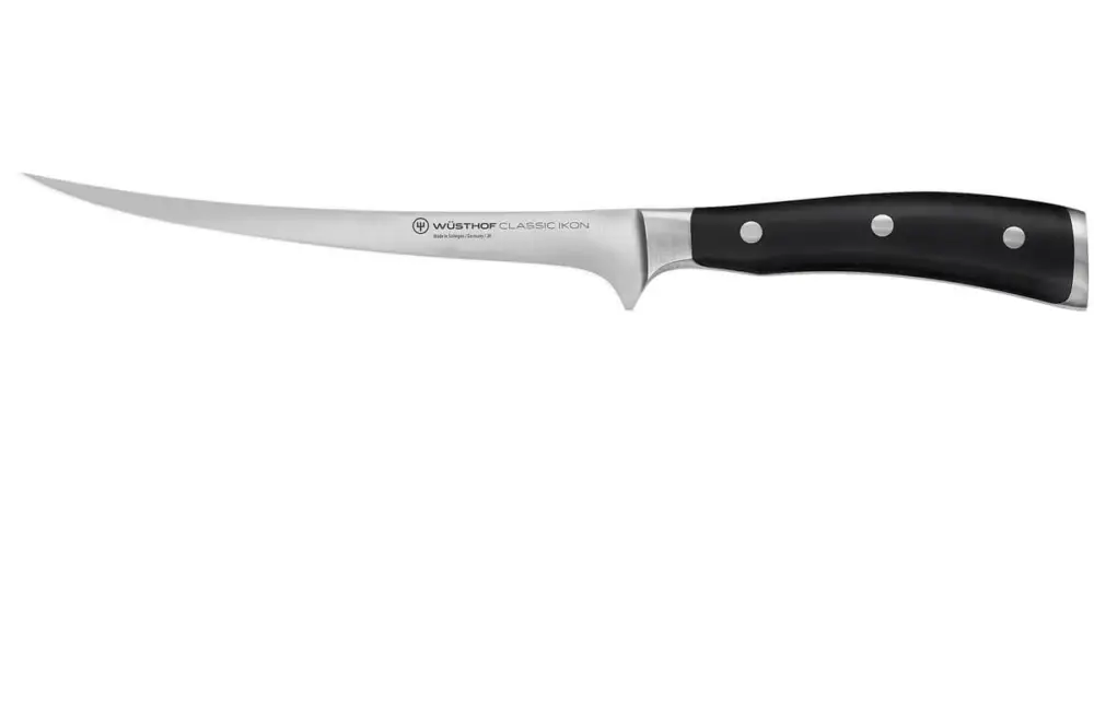Op = Op Wüsthof Classic Ikon extra smal fileermes 18 cm messenstaal
