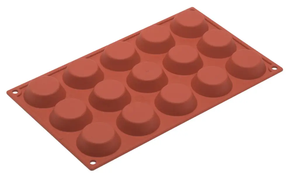 Silikomart bakvorm 15 tartelettes ø 5 cm silicone bruin Direct Beschikbaar