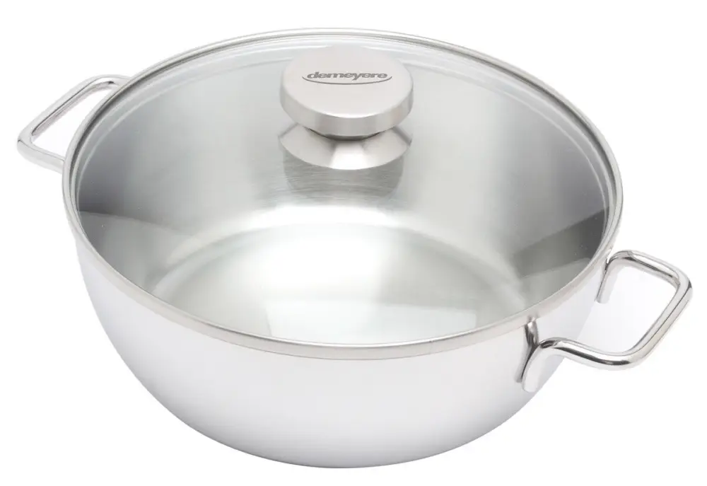 Speciale Aanbieding Demeyere Apollo braadpan met glasdeksel ø 24 cm rvs mat