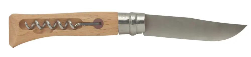Opinel zakmes / kurkentrekker 10 cm beukenhout bruin Aanbieding