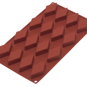 Oldenhof bakmat 16 ruiten 6,5 x 3,5 cm silicone bruin Flitsaanbieding