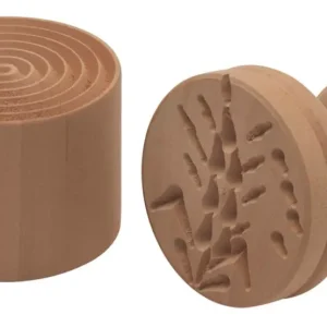 Oldenhof Corzetti pastastempel korenaar ø 5 cm beukenhout 2-delig Speciale Aanbieding