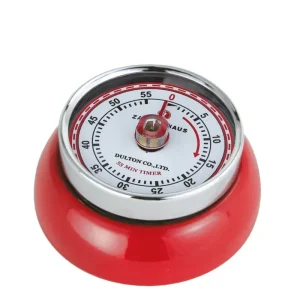 Hoge Kwaliteit Zassenhaus Timer Speed kookwekker 7 cm metaal rood