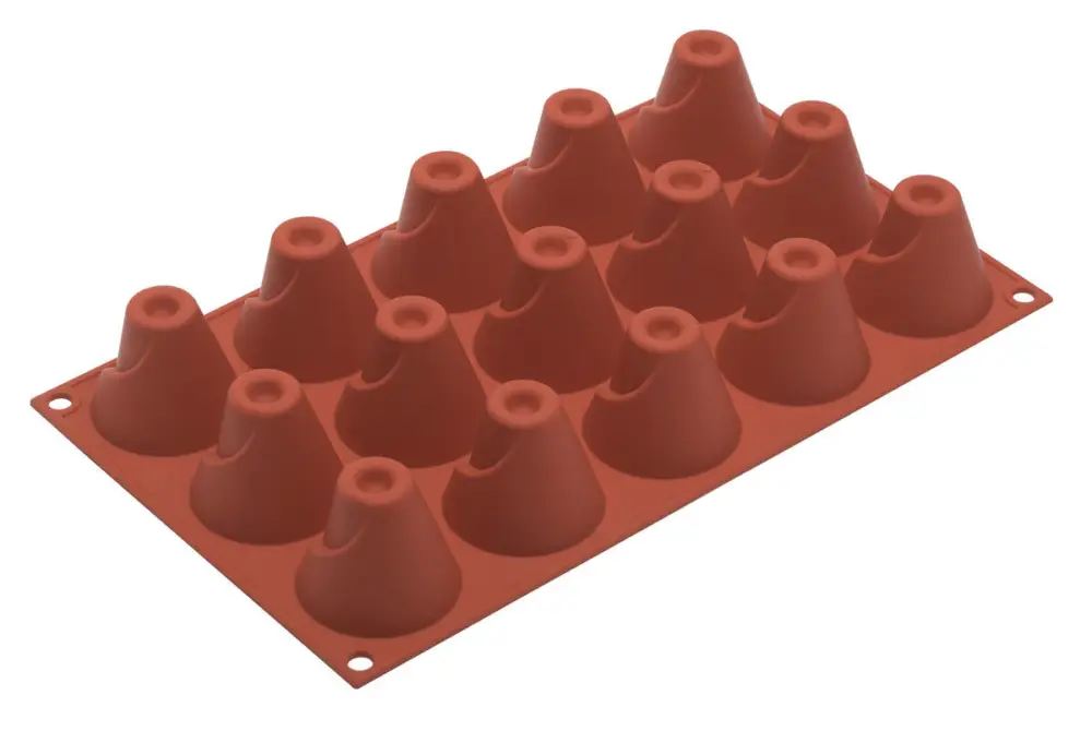Silikomart bakvorm 15 vulkanen ø 5 cm silicone bruin Veilige Betaling
