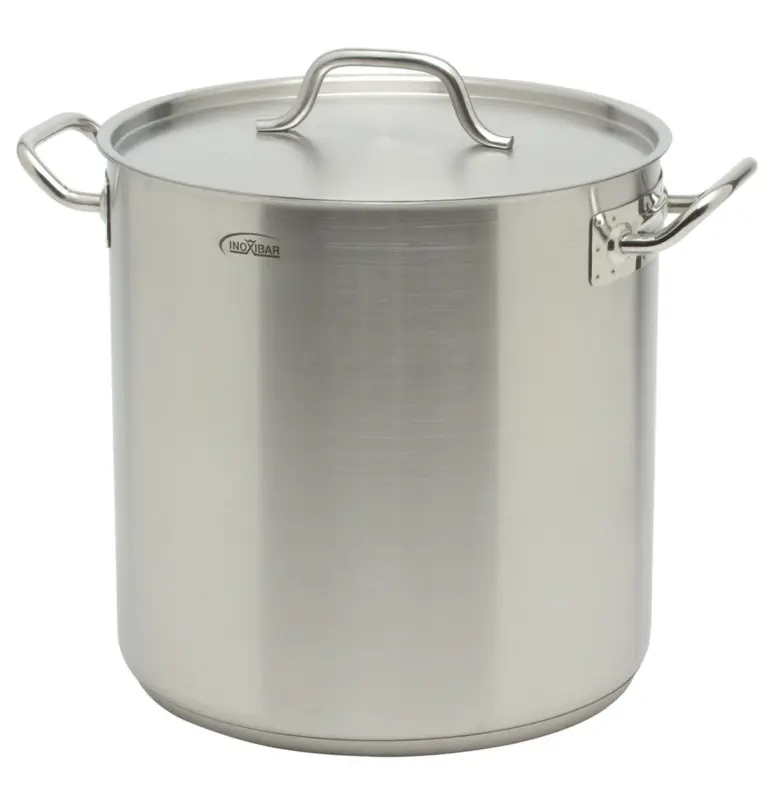 Inoxibar industriële soeppan 25,5 liter ø 32 cm rvs mat Hoge Kwaliteit