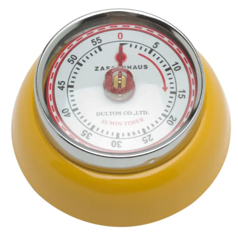 Zassenhaus Timer Speed kookwekker 7 cm metaal geel Hete Deal