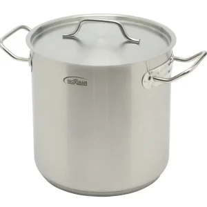 Inoxibar industriële soeppan 8 liter ø 22 cm rvs mat Finale Uitverkoop