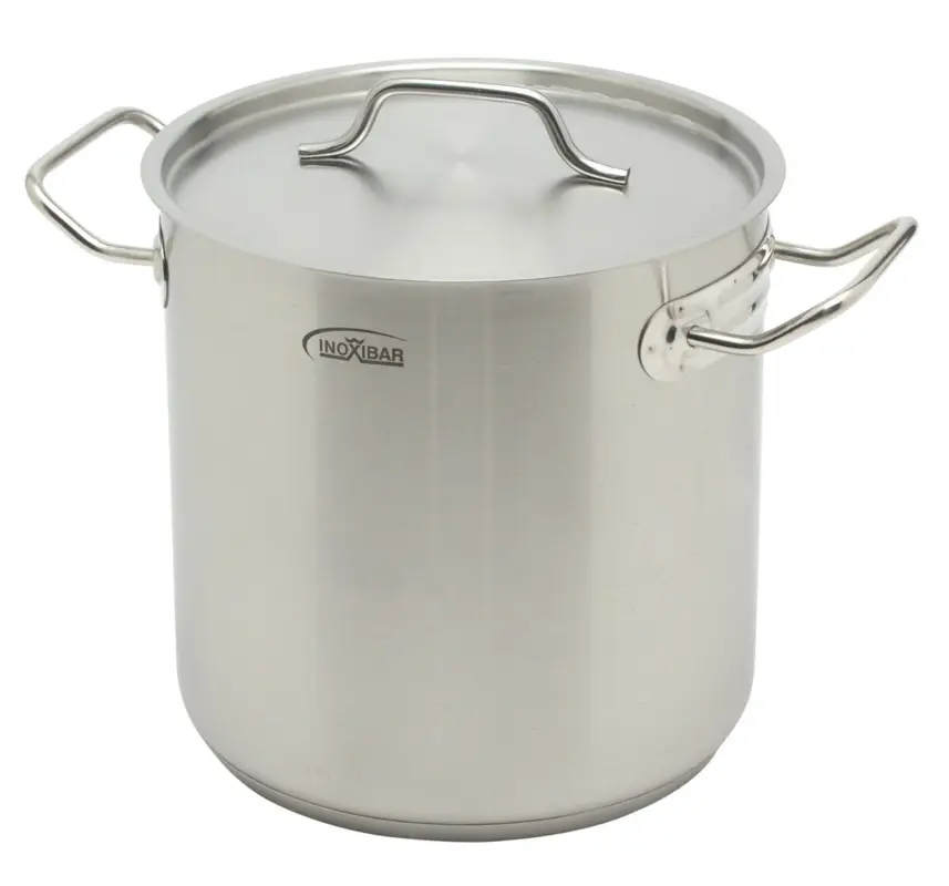 Inoxibar industriële soeppan 8 liter ø 22 cm rvs mat Finale Uitverkoop
