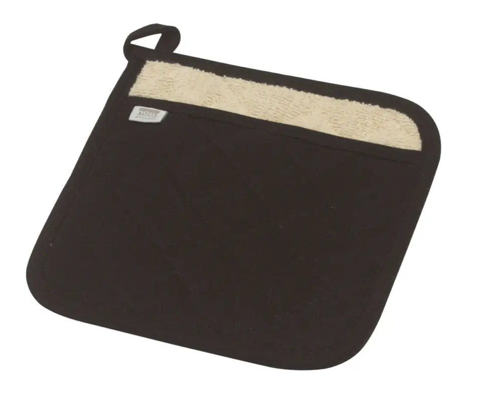 Alleen Vandaag Now Designs Superior pannenlap 20 x 20 cm katoen zwart