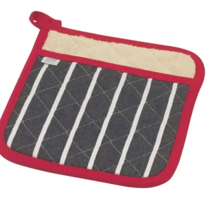 Dagaanbieding Now Designs Butcher Stripe pannenlap 20 x 20 cm katoen blauw