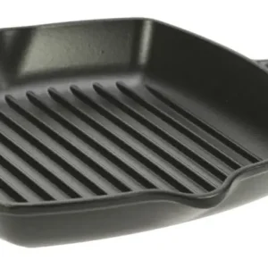 Gecertificeerd Le Creuset skillet grill vierkant 26 cm gietijzer matzwart