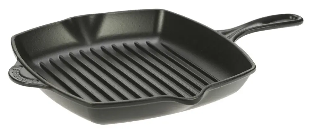 Gecertificeerd Le Creuset skillet grill vierkant 26 cm gietijzer matzwart