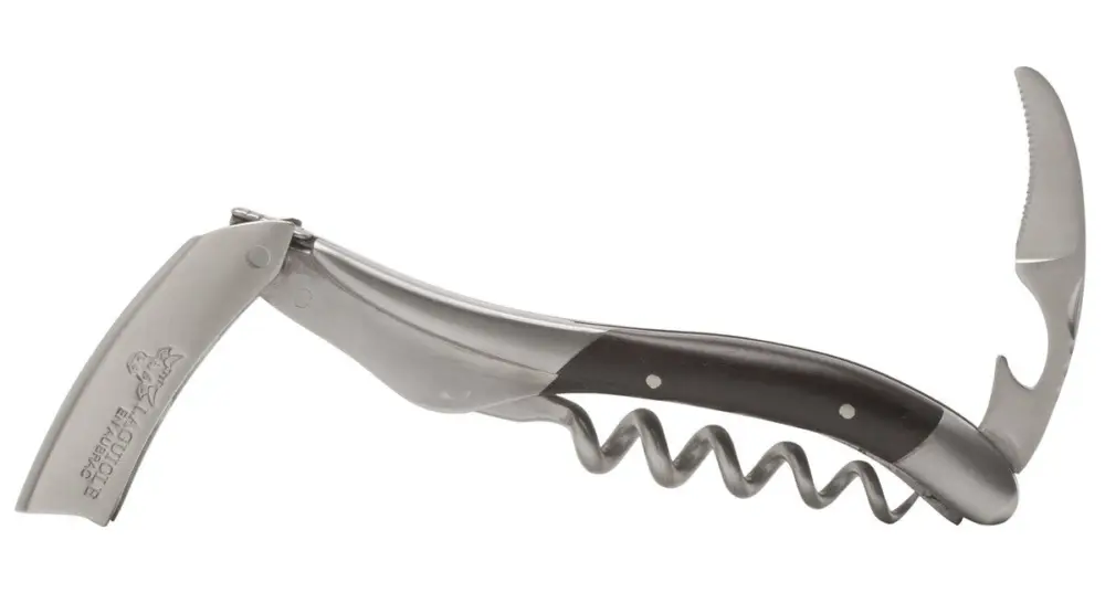 Alleen Vandaag Laguiole en Aubrac kelnersmes 12 cm ebbenhout donkerbruin