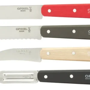 Hete Deal Opinel Essentials messenset rvs rood 4-delig