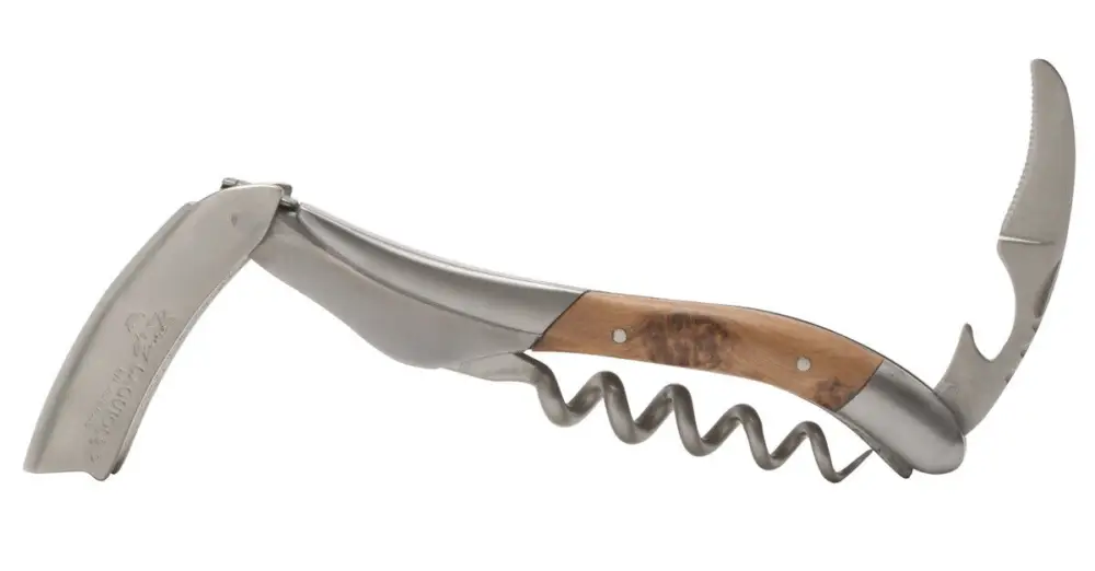 Laguiole en Aubrac kelnersmes 12 cm jeneverbeshout bruin Korting
