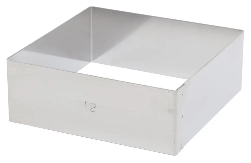 Superprijs De Buyer taartring vierkant 12 cm rvs