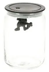Alessi Gianni a little man holding on tight voorraadbus 900 ml zwart Gratis Retour