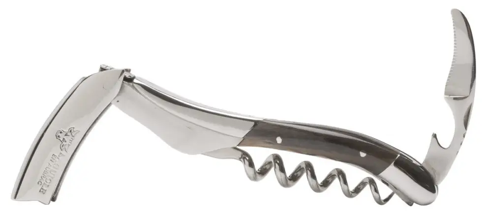 Laguiole en Aubrac kelnersmes 12 cm hoorn donkerbruin Premium