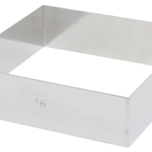 Aanbieding De Buyer taartring vierkant 16 cm rvs