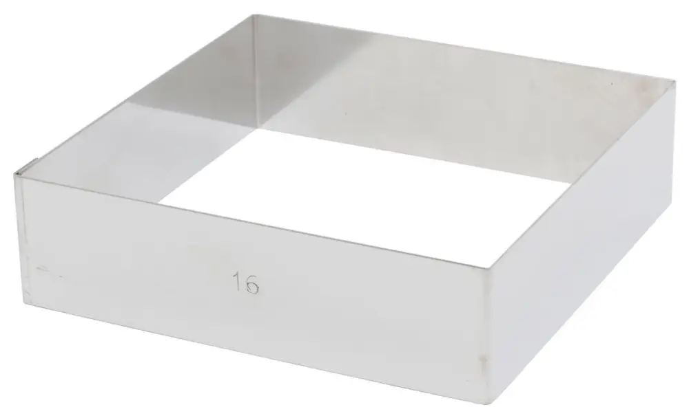 Aanbieding De Buyer taartring vierkant 16 cm rvs