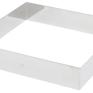 De Buyer taartring vierkant 24 cm rvs Merkproduct