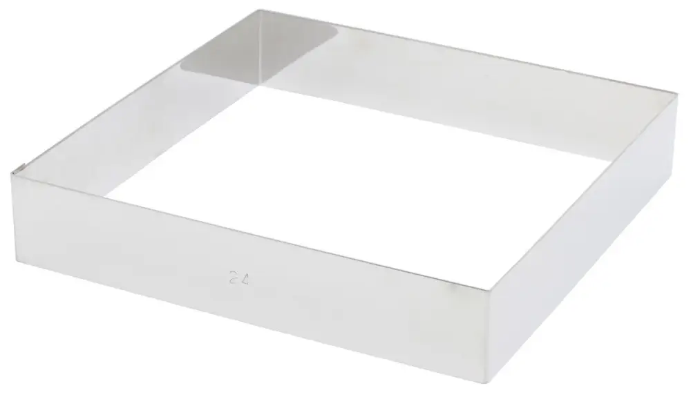 De Buyer taartring vierkant 24 cm rvs Merkproduct