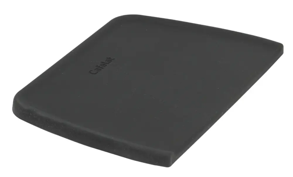 Cafelat tamping mat 21 x 15 cm silicone zwart Uitverkoop