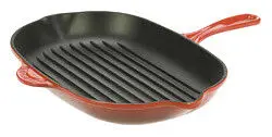 Le Creuset skillet grill ovaal ø 32 cm gietijzer kersrood Tijdelijk Beschikbaar