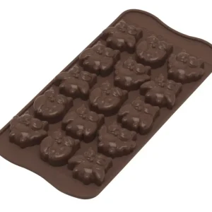 Premium Silikomart EasyChoc Choco Gufi bonbonvorm uilen 21 cm silico