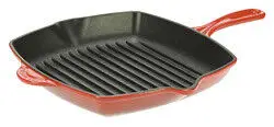 Merkproduct Le Creuset skillet grill vierkant 26 cm gietijzer kersrood