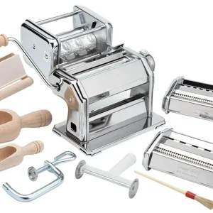 Imperia Fabbrica della Pasta pastamachine geschenkset met 3 opzetstukken Aanbieding