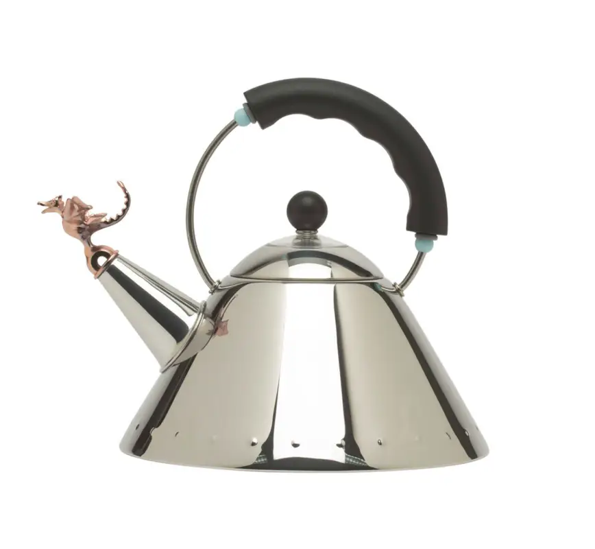 Alessi Tea Rex fluitketel 2 liter rvs zwart Dagaanbieding